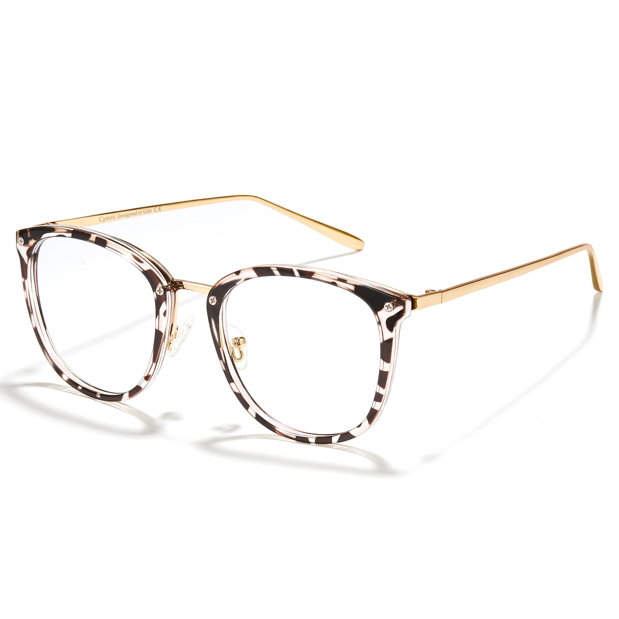 Cyxus Blue Light Blocking Glasses for Women - Anti Eye Strain Computer Glasses with Anti-Reflective Coating for Office Work, Reading & Screen Time - Stylish Blue Light Filter Glasses for Digital Eye Fatigue Relief