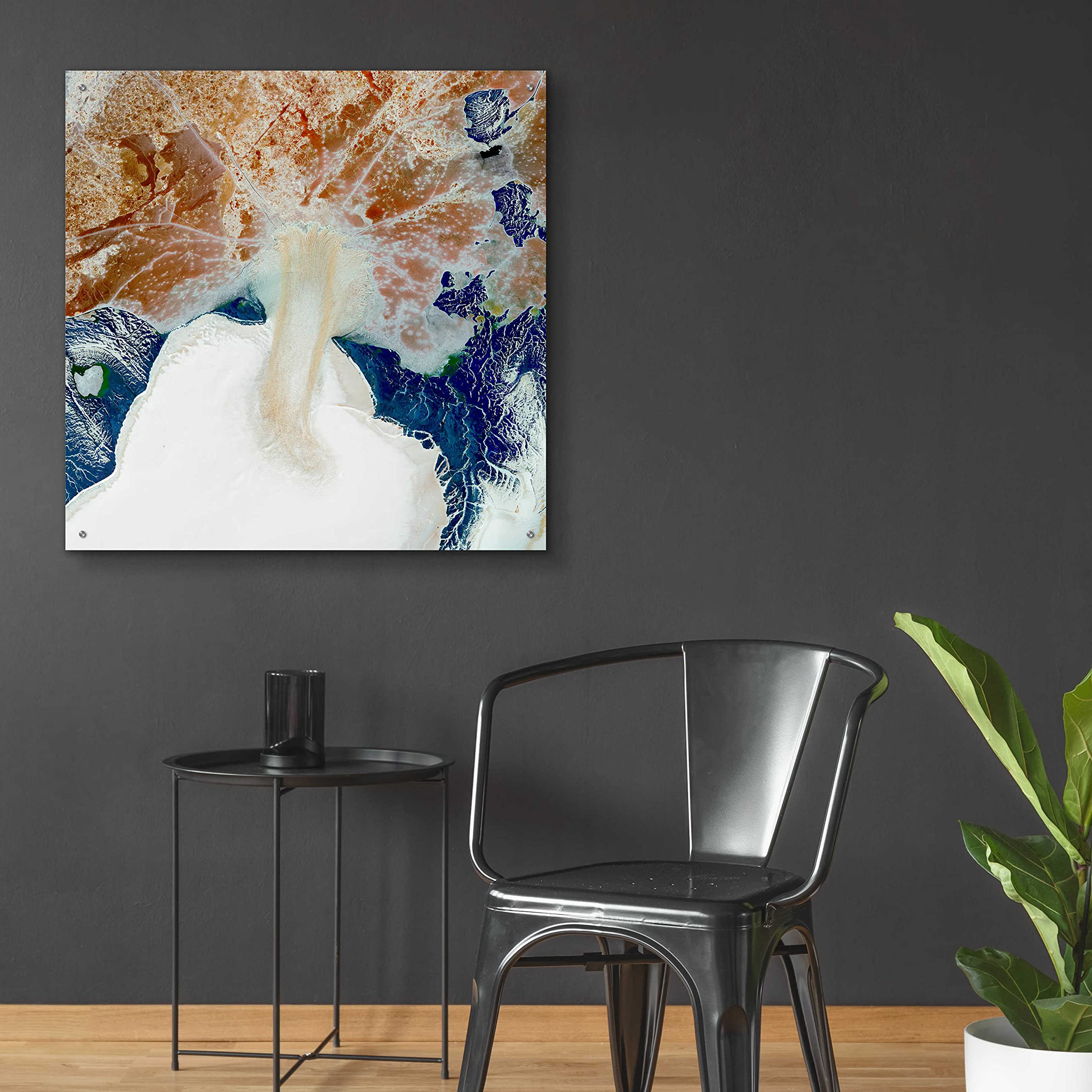 Epic Art 'Earth as Art: Rapid Ice Movement' - 36x36 Inch Acrylic Glass Wall Decor | Modern Home & Office Artwork | Perfect for Living Room, Bedroom or Office Decor