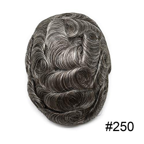 #250 2# DARKEST BROWN WITH 50% SYNTHETIC GREY-120% medium light to medium density