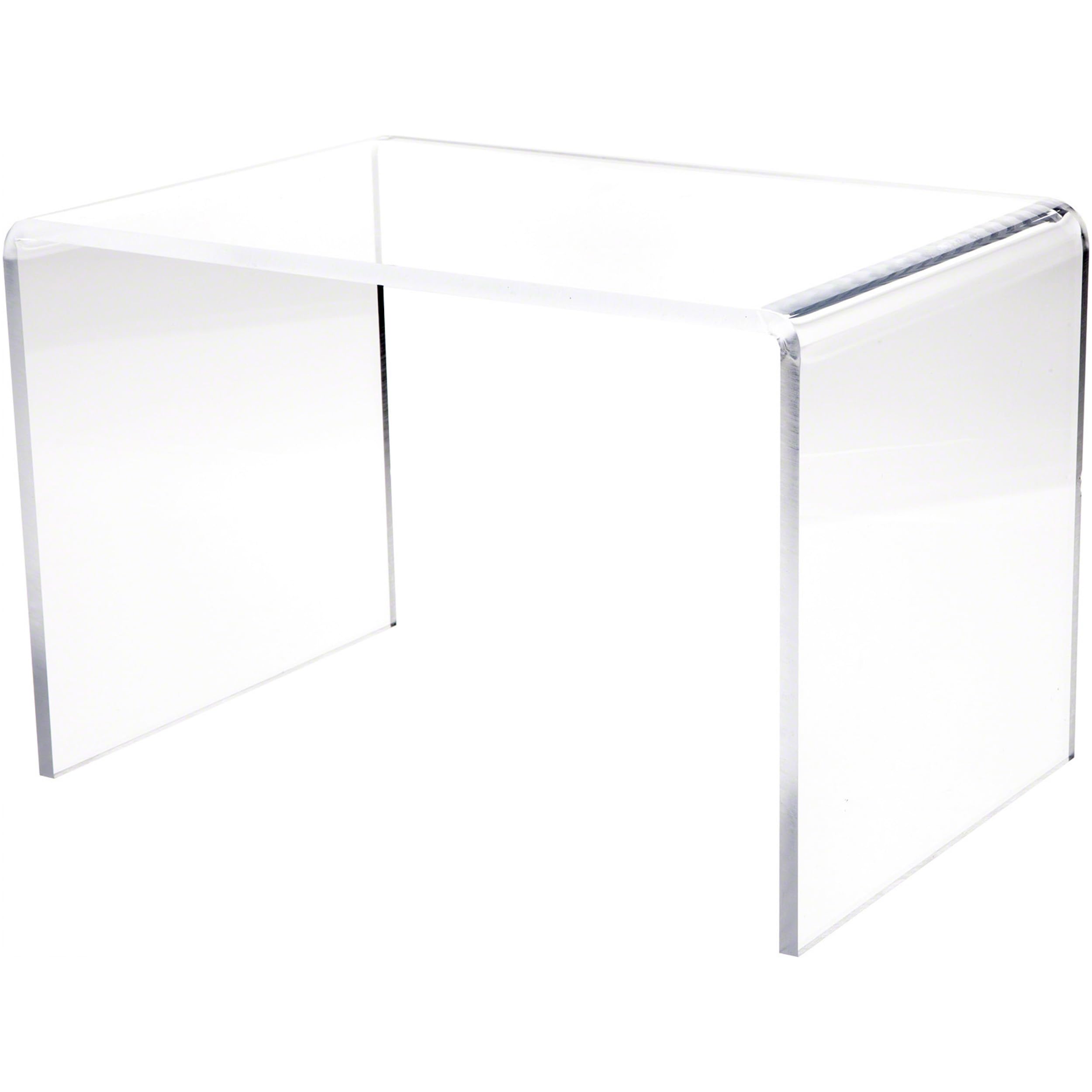 Plymor Clear Acrylic Rectangular Display Riser Shelf - 10