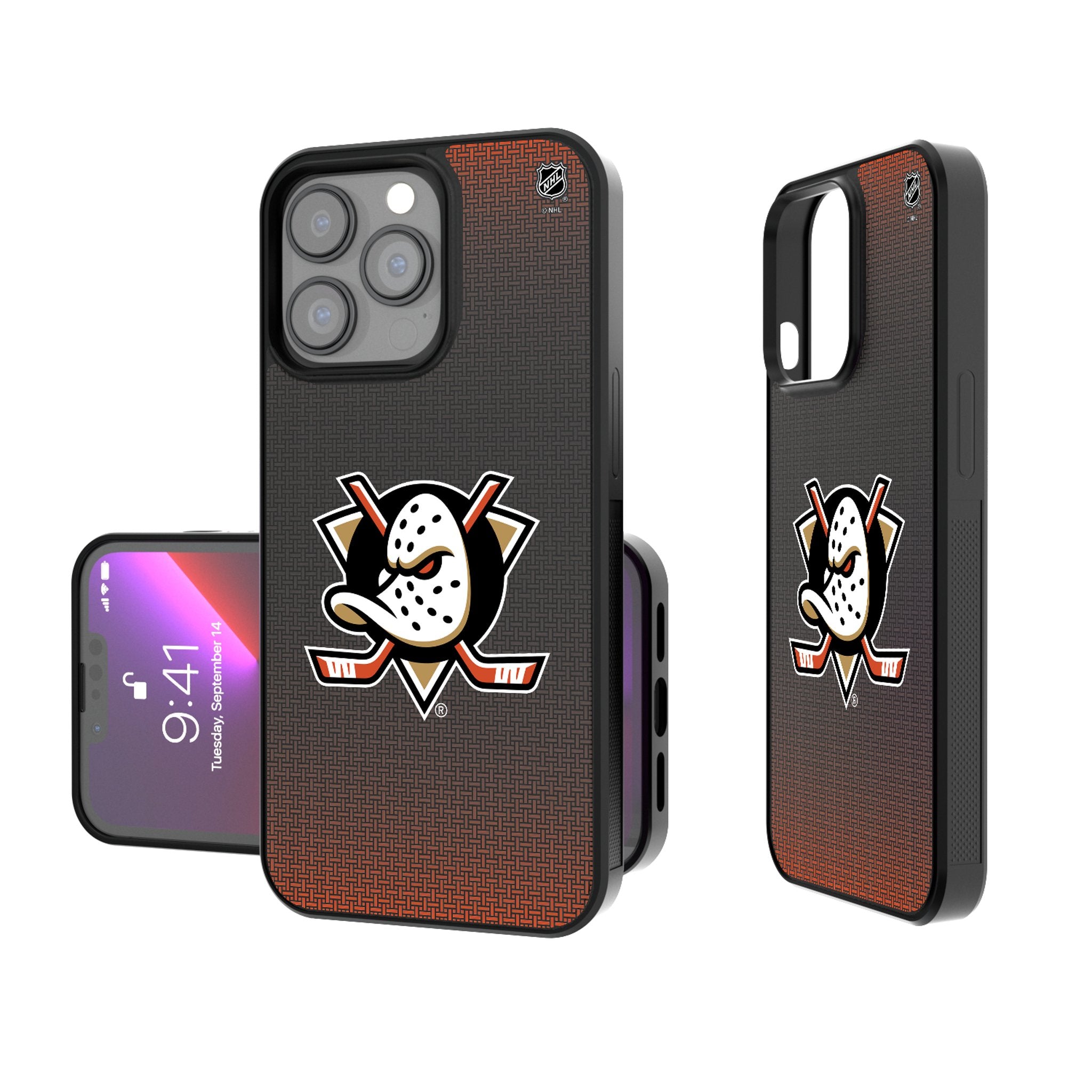 Anaheim Ducks NHL Hockey Team Shockproof Linen Bumper Phone Case - Perfect for Hockey Fans & Game Day Protection