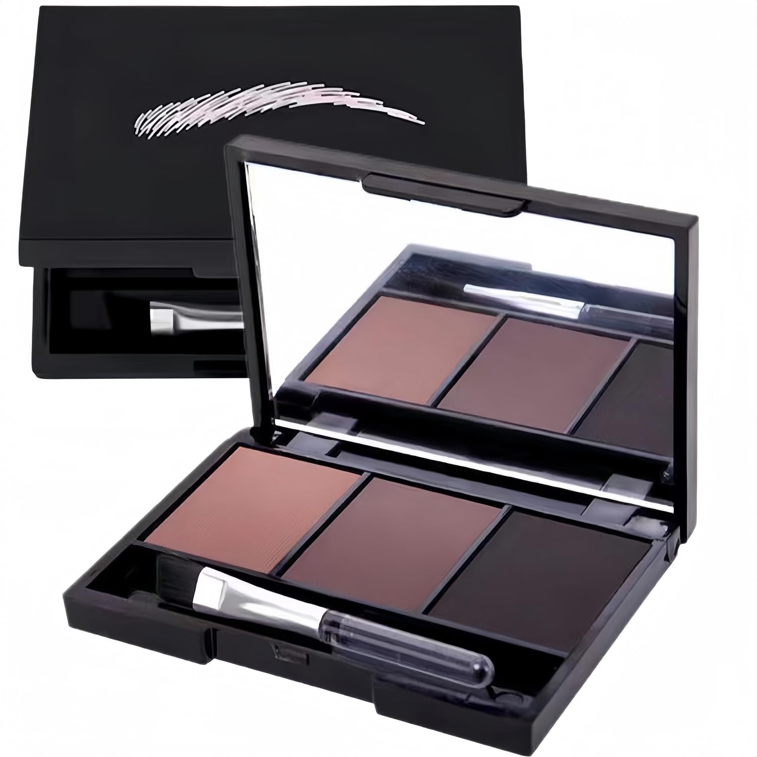 3-Color Eyebrow Powder Palette - Natural Eyebrow Enhancer with Mirror for Perfect Eyebrow Makeup | Ideal for Daily Use, Professional Makeup & Neutral Eye Looks (#3)
