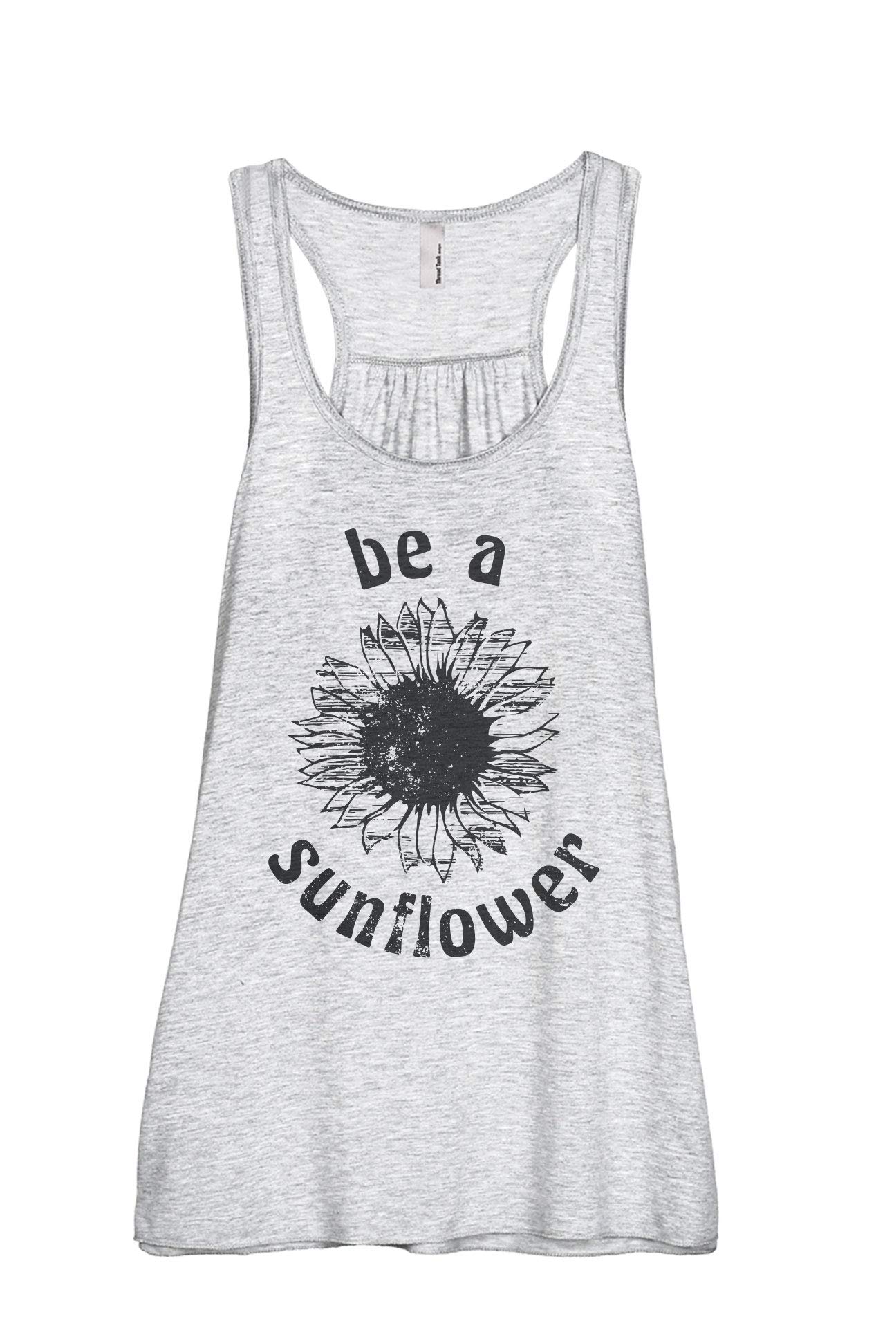 Be A Sunflower Women's Sleeveless Flowy Racerback Yoga Tank Top - Breathable Workout Shirt for Gym, Running & Summer Outdoor Activities