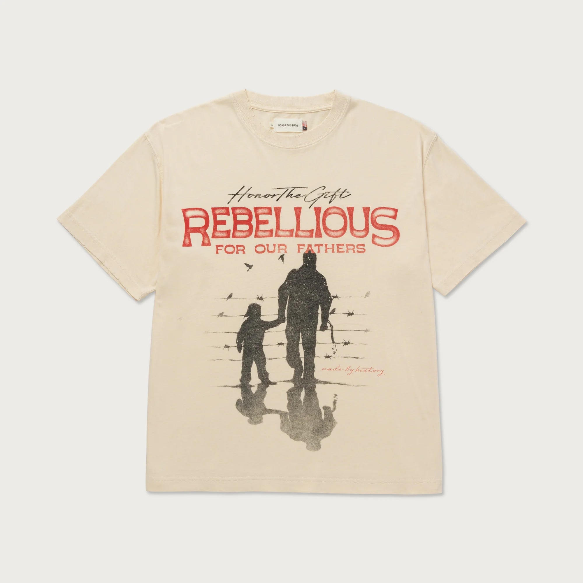 Rebellious For Our Fathers T-Shirt - Vintage Graphic Tee for Men - Comfortable Cotton Shirt - Perfect for Casual Wear, Father's Day Gifts & Patriotic Events