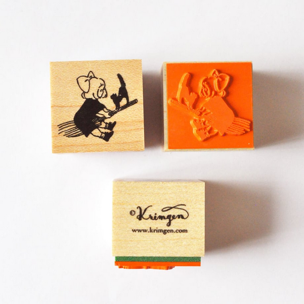 Krimgen Wooden Rubber Stamp - Cat with Book Design for Scrapbooking, Card Making & DIY Crafts | Handmade Stamps for Paper Crafting & Art Projects