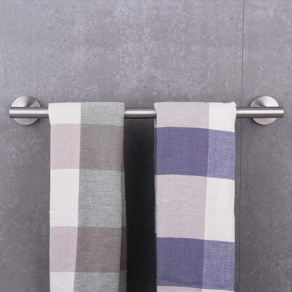 BEIGEEWY 18-Inch Stainless Steel Towel Bar - SUS 304 Brushed Nickel Wall Mounted Bathroom Towel Holder - Modern Bathroom Accessories for Spa, Shower & Home Decor
