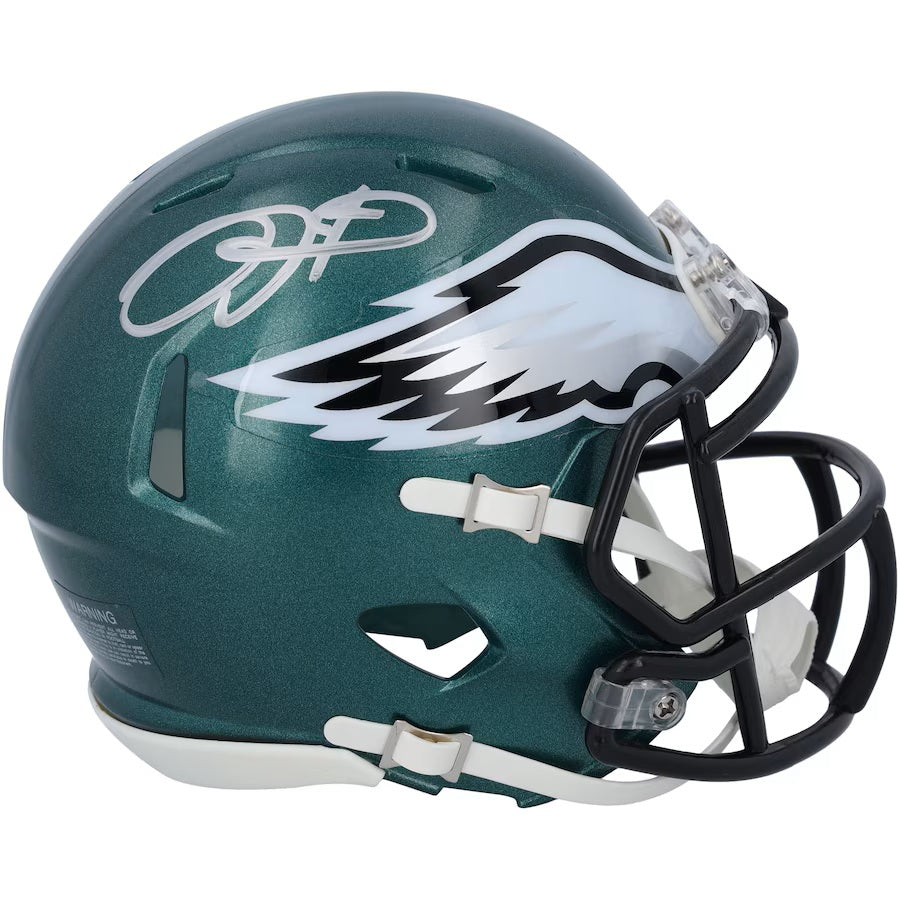 Jalen Hurts Autographed Philadelphia Eagles Mini Speed Helmet - Limited Edition Collectible for Eagles Fans, Football Memorabilia, Home & Office Display, Gift for NFL Enthusiasts