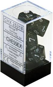 Chessex Polyhedral 7-Dice Set with Speckled Design - Perfect for Dungeons & Dragons, RPG Games, and Tabletop Adventures