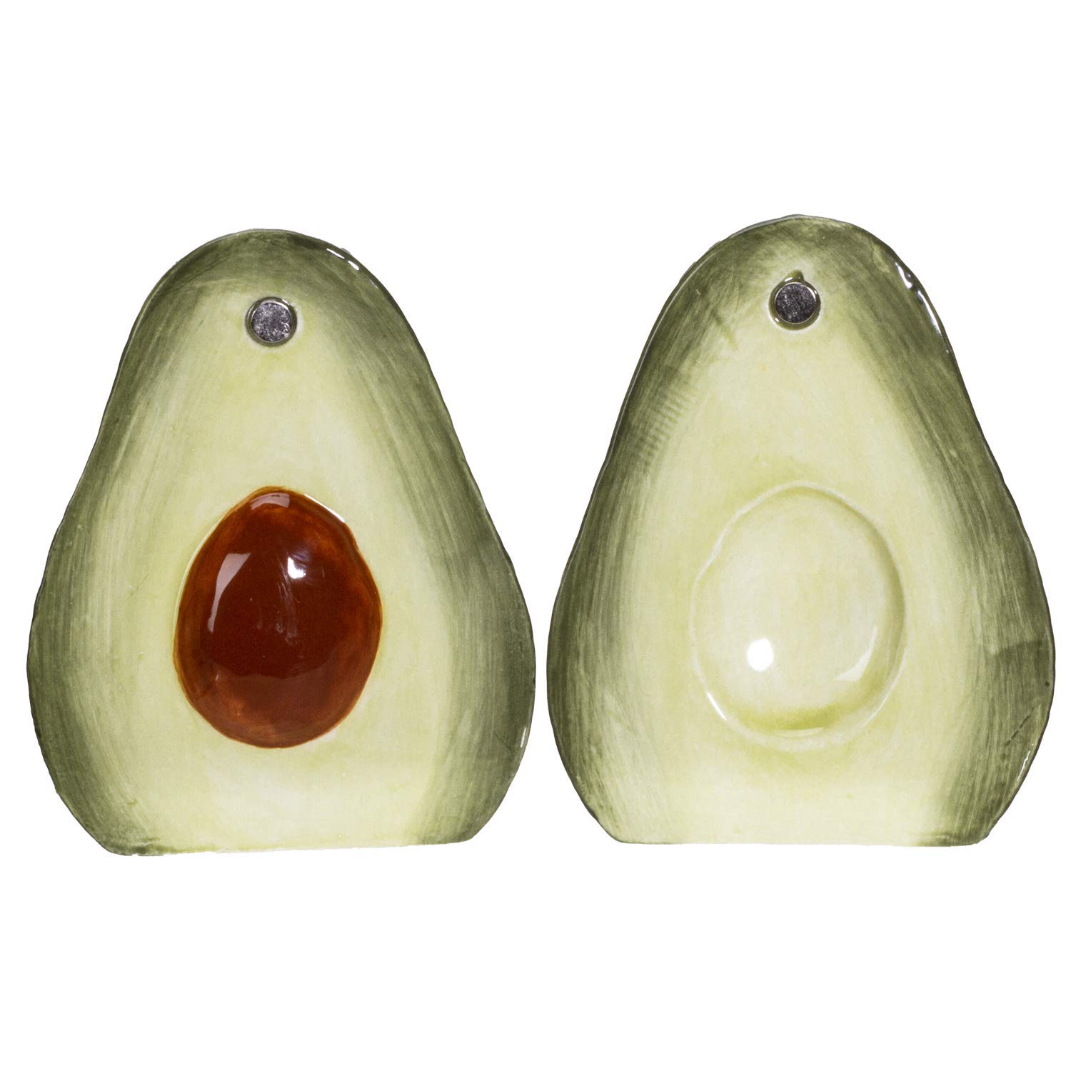 Pacific Giftware Avocado Ceramic Salt and Pepper Shakers Set - Fun Kitchen Accessories for Cooking & Dining - Perfect Housewarming Gift for Avocado Lovers