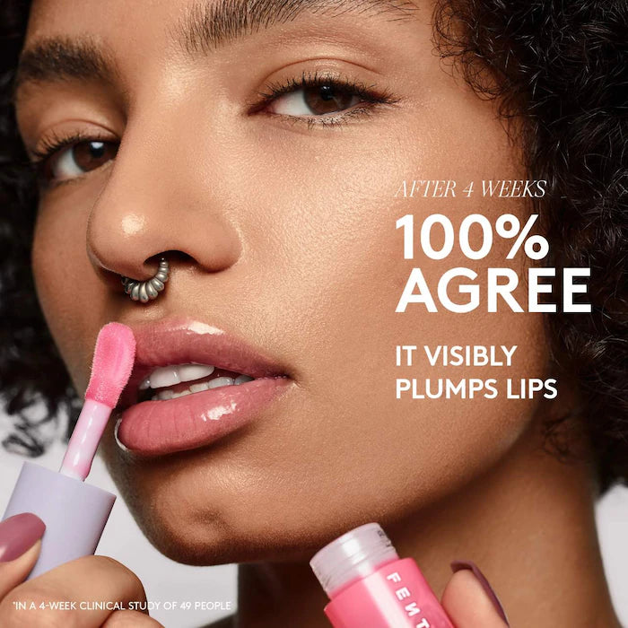 Fenty Beauty Treatz Hydrating & Strengthening Lip Oil - Moisturizing Gloss for Dry, Chapped Lips | Perfect for Daily Hydration & Nighttime Lip Care