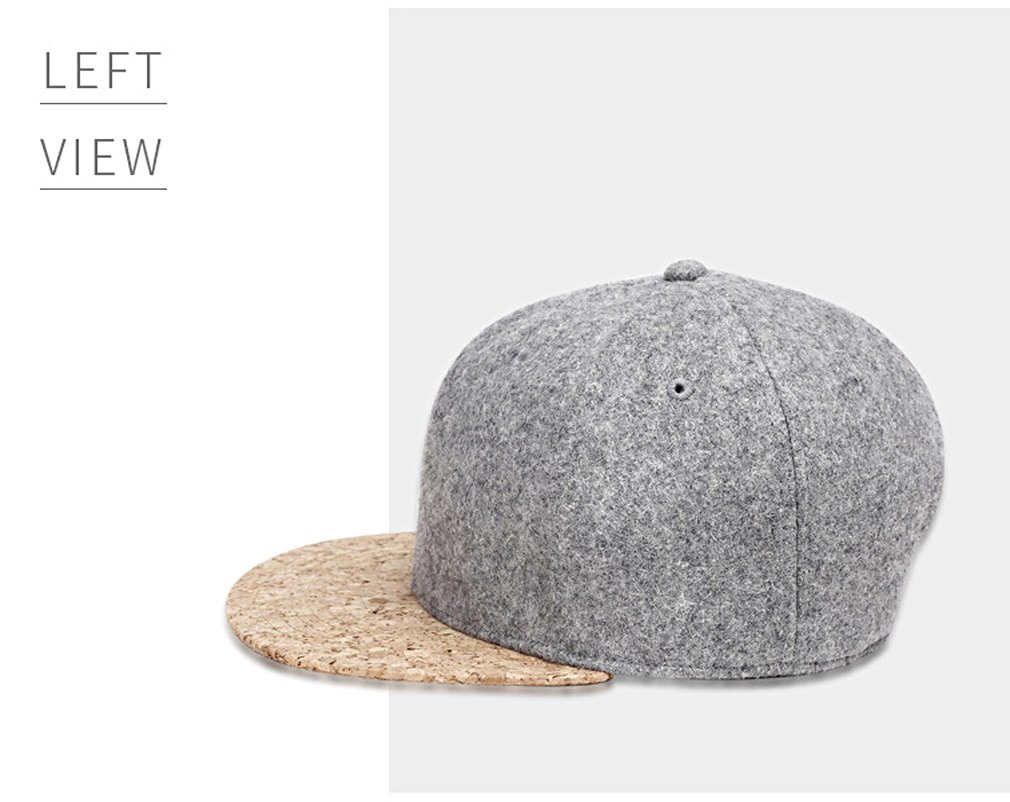 Men's Outdoor Wool Snapback Hat - Warm Winter Beanie for Hiking, Camping & Cold Weather Activities