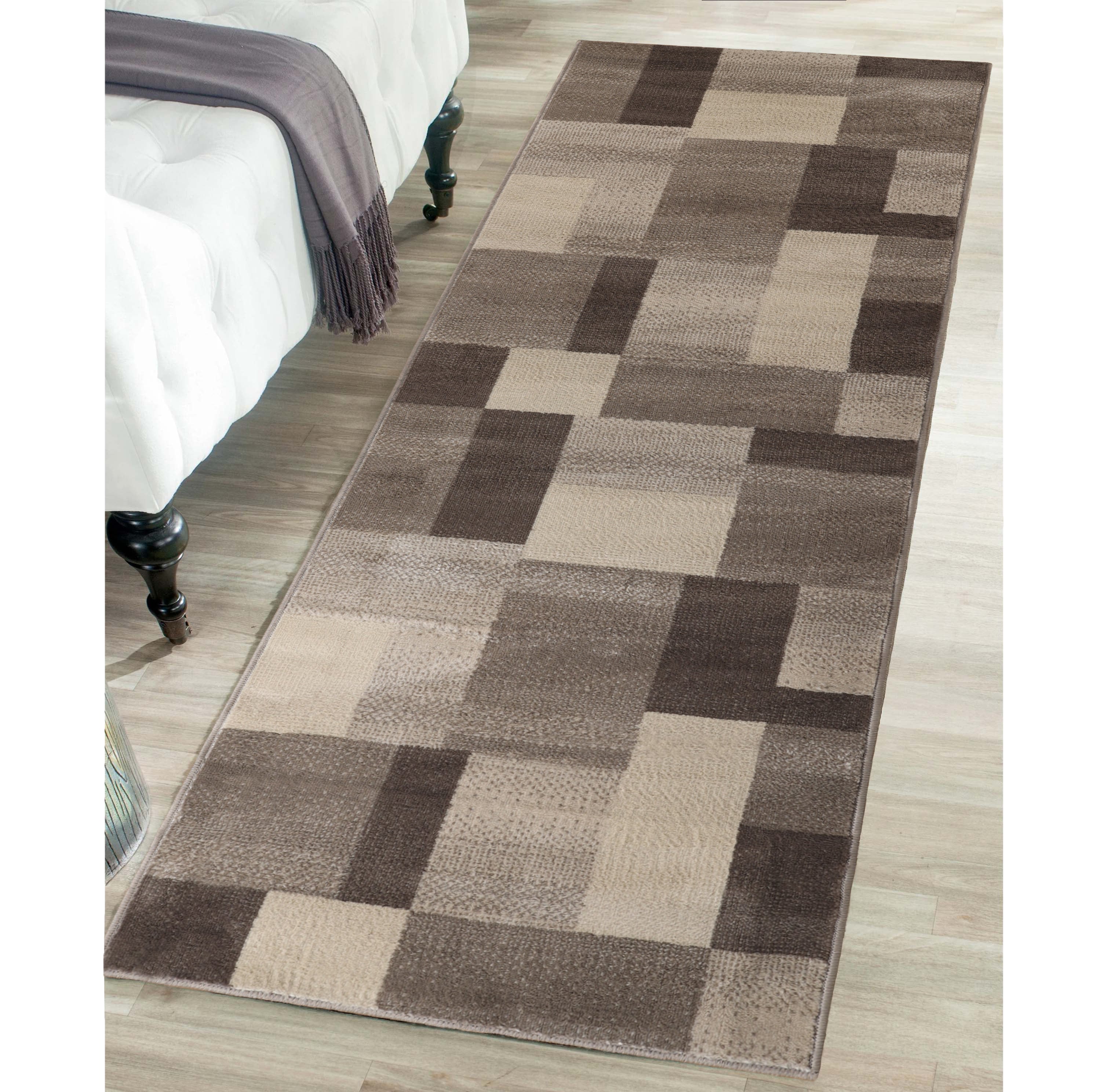 Clifton Modern Geometric Patchwork Area Rug or Runner Rug - Stylish Home Decor for Living Room, Bedroom & Office - Soft & Durable Floor Covering