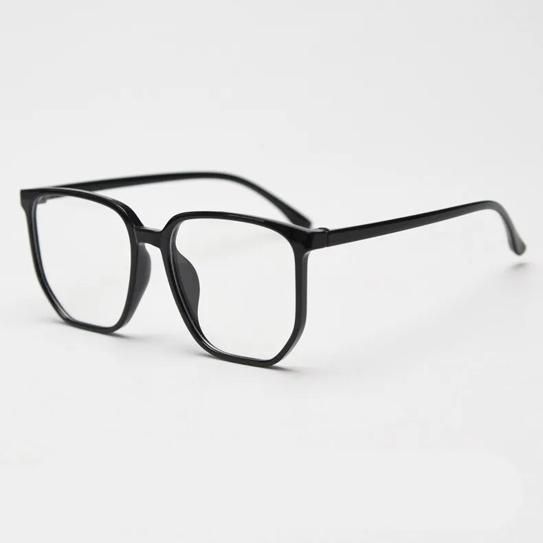 CCspace Unisex Full Rim Polygon Square TR90 Titanium Eyeglasses Frame 30833 - Lightweight & Durable for Work, Reading, and Fashion