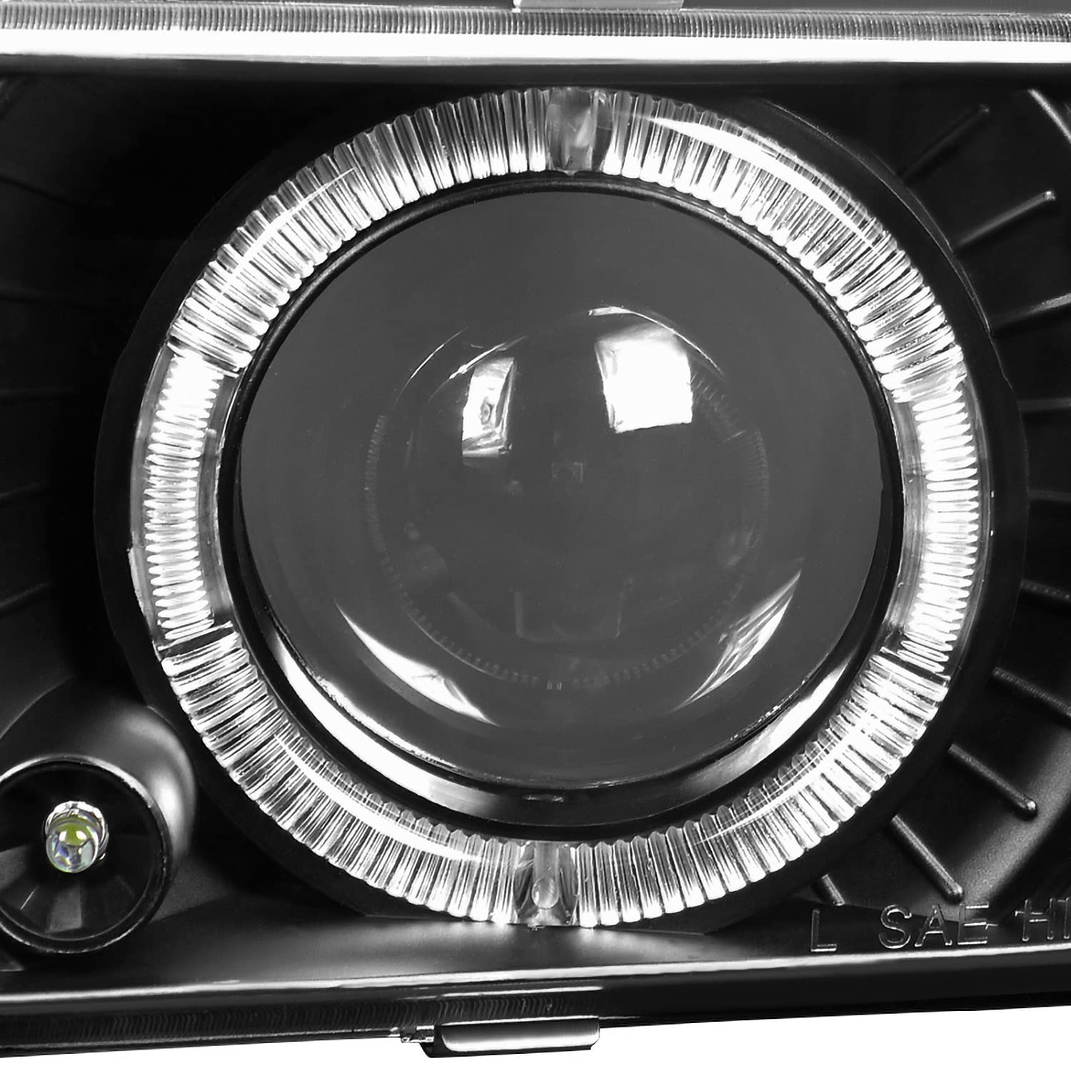 Spec-D Tuning Chrome Halo LED Projector Headlights & Fog Lamps - Compatible with Chevy Suburban & Tahoe (Left+Right Pair) | Durable Headlight Assembly for Night Driving & Off-Road Adventures