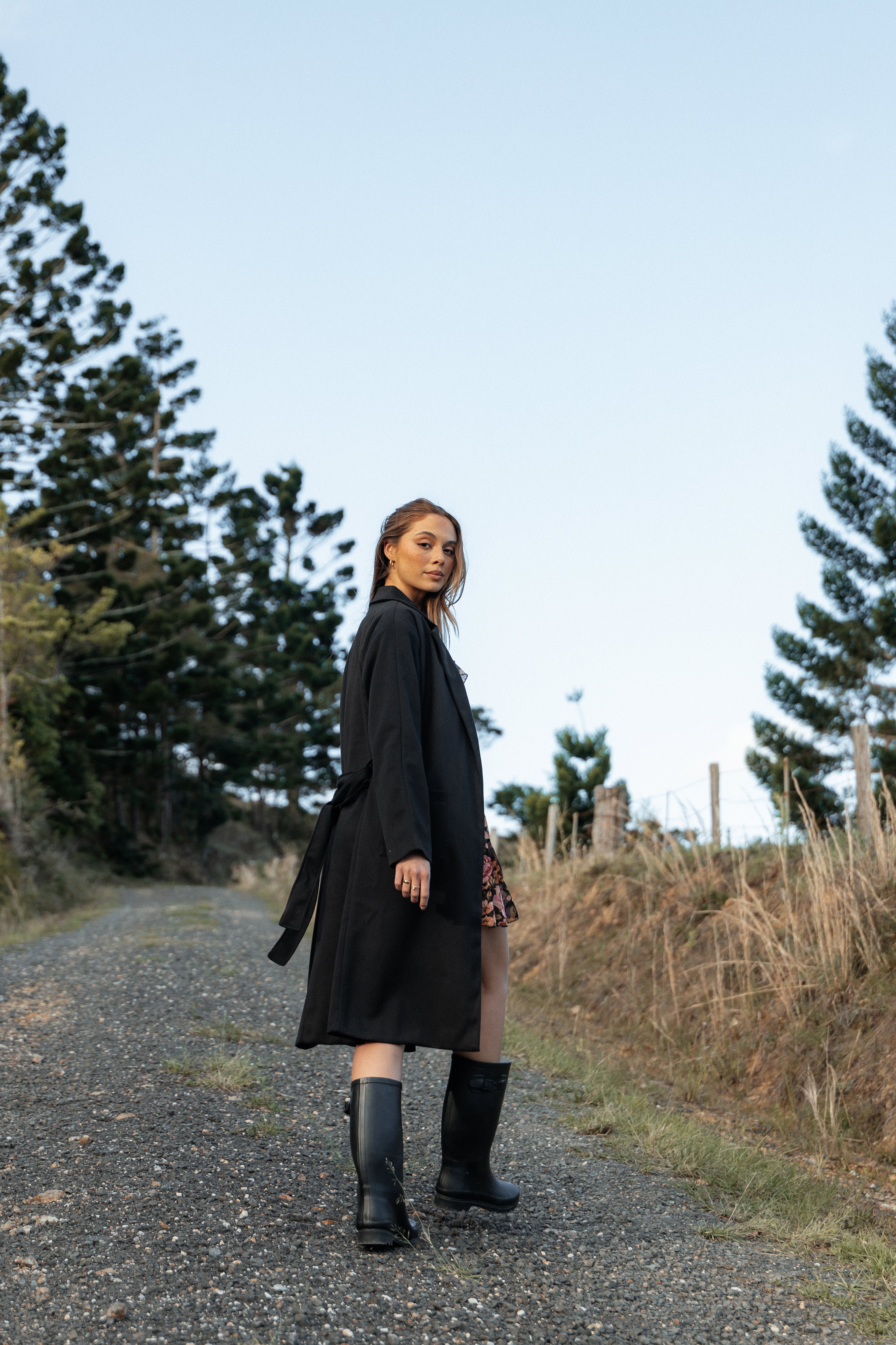 Stylish Kloss Tie Front Long Coat for Women - Elegant Black Outerwear for Fall & Winter | Perfect for Office, Dating & Special Occasions