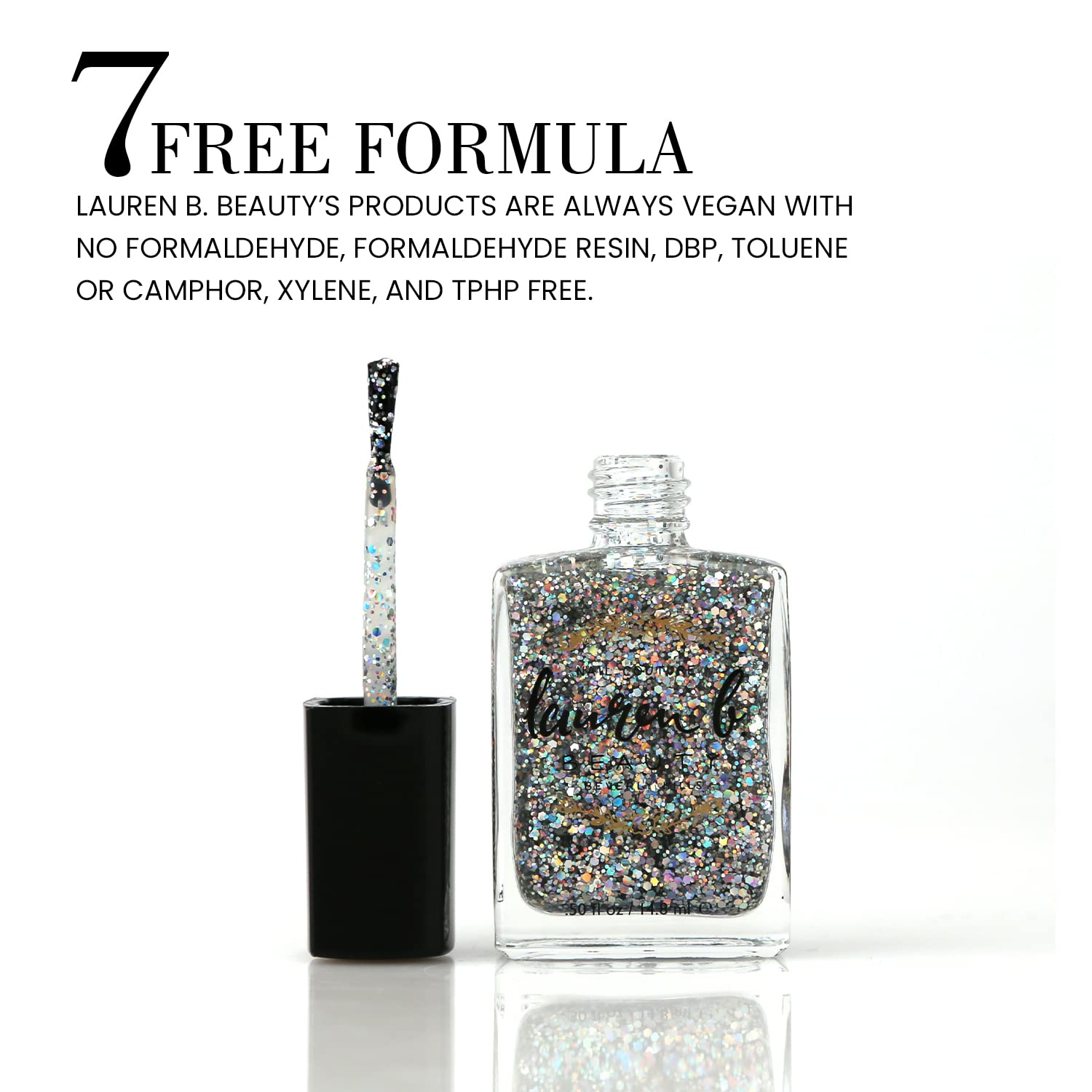 Lauren B. Nail Polish 33 Carats | Quick Dry Nail Polish for Women, Fast Dry Nail Art Polisher | Long Lasting Manicure & Nail Care Supplies | Perfect for Daily Wear, Parties & Special Occasions