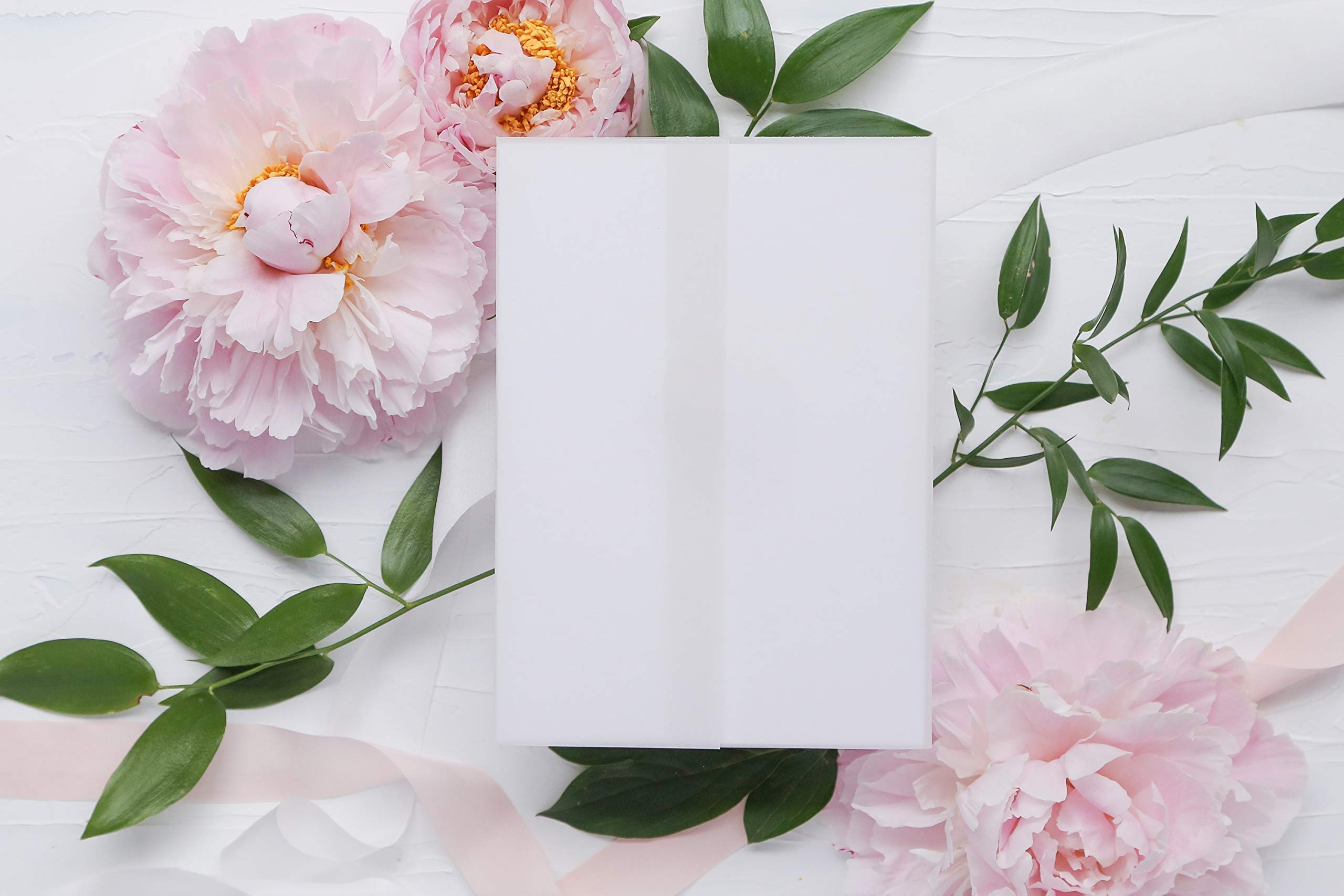 Vellum Wedding Jackets for 5x7 Invitations - Elegant Card Covers for Wedding Stationery and Announcements