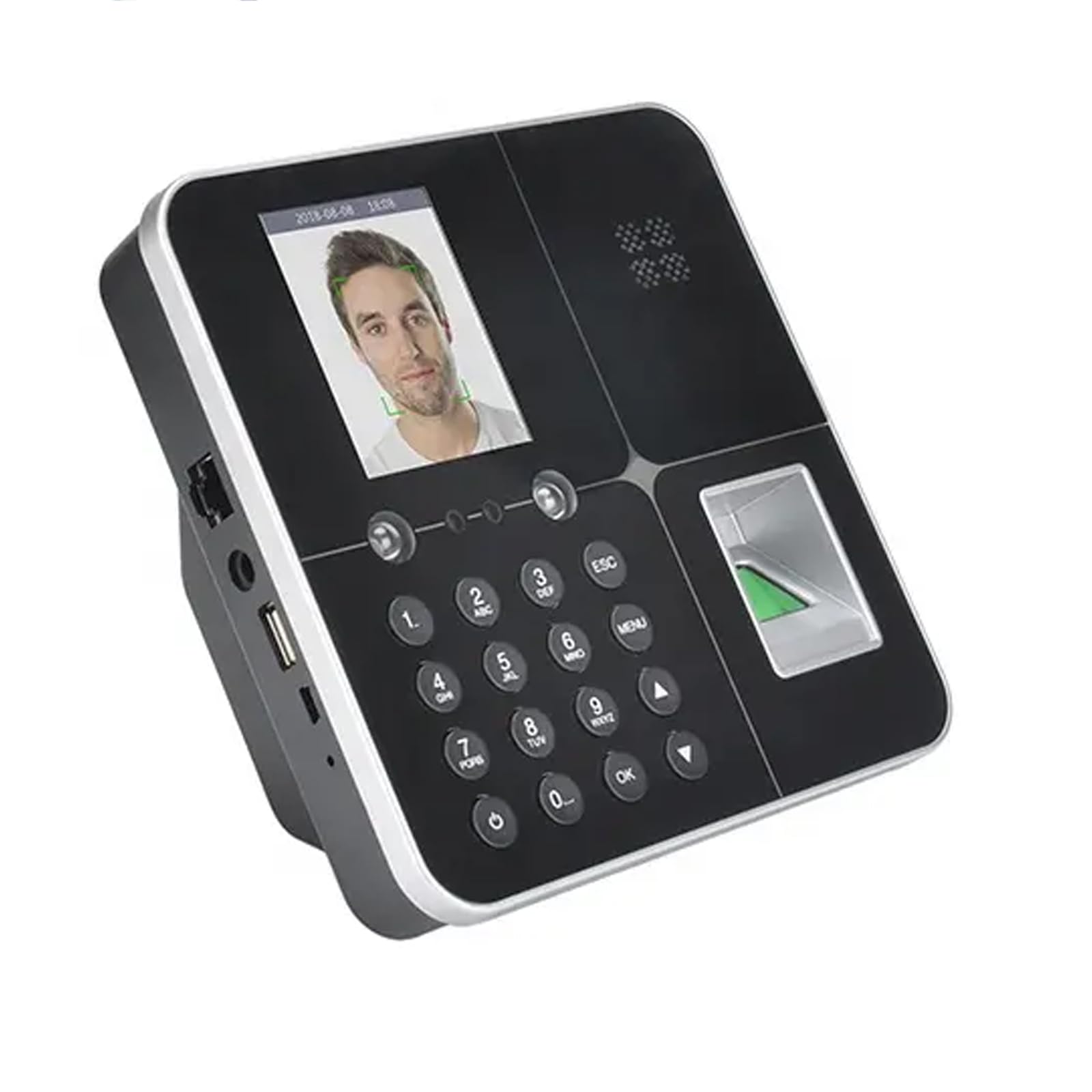 Upgraded 4-in-1 WiFi Fingerprint Time Clock - Automatic Attendance Punch Card Machine with Overtime Calculation for Small Business & Office | Perfect for Employee Time Tracking, Shift Scheduling and Payroll Management