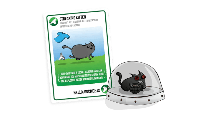 Exploding Kittens Card Game Expansion - Streaking Kittens | Fun Family Party Game for Adults & Kids | Perfect for Game Nights, Travel & Gifts