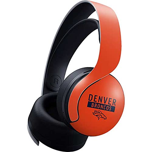 Officially Licensed NFL Denver Broncos Orange Performance Series Gaming Skin Decal for PS5 Pulse 3D Wireless Headset - Custom Protective Cover for Gamers & Football Fans - Perfect for Gaming Sessions, Collectors & Team Spirit Display