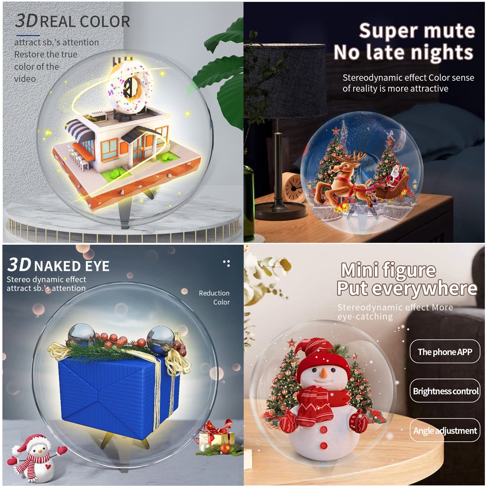 3D Hologram Fan - 1600x224 High Resolution LED Advertising Display with 224 Beads & Acrylic Cover - Perfect for Business Trade Shows, Retail Stores, and Gift Shops - Ideal for Product Promotions, Events, and Visual Marketing