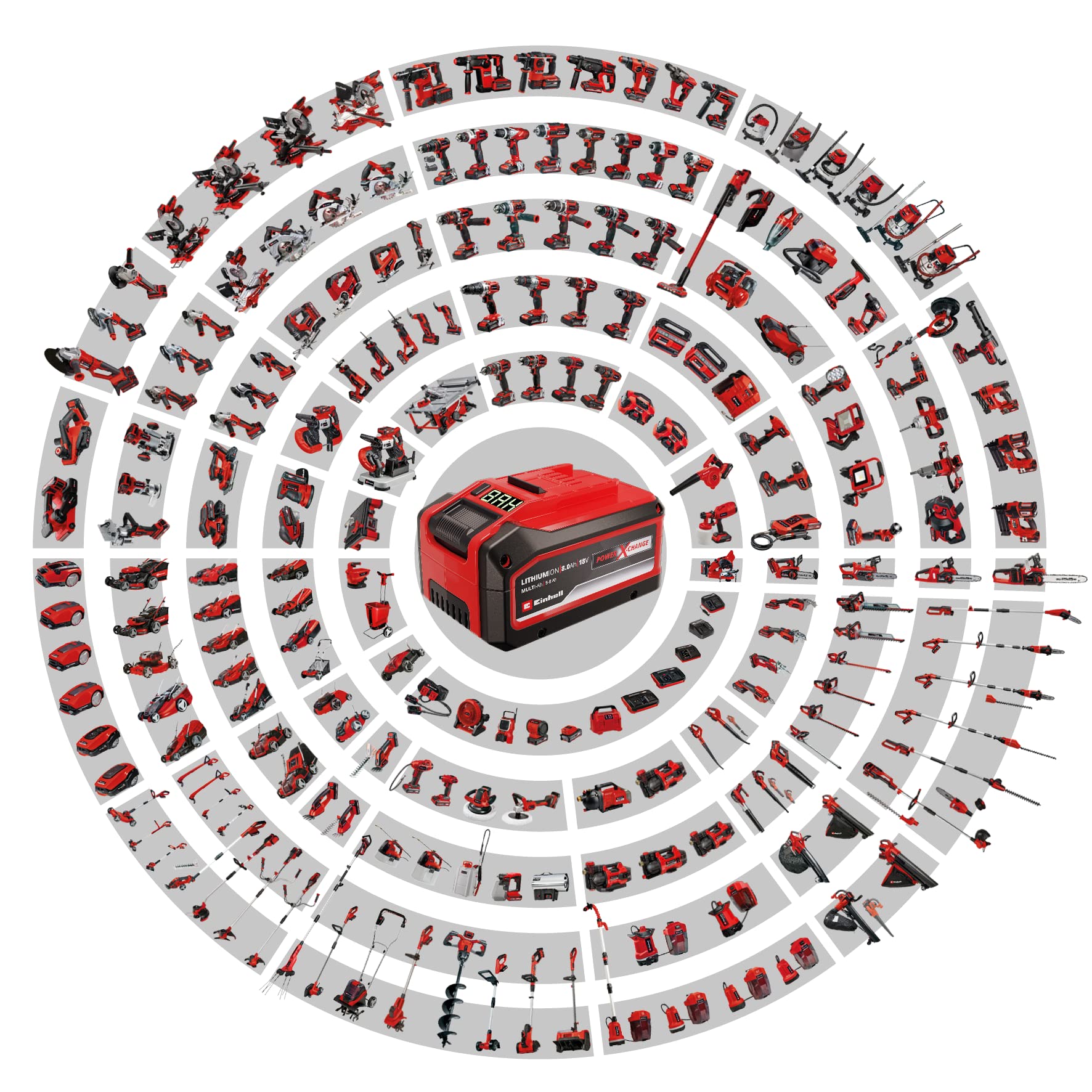 Einhell GE-CM 18/32 Li-Solo Power X-Change Cordless Lawn Mower - 18V, 32cm Cutting Width, Up to 250m² Coverage, Brushless Motor, 25L Grass Collection Bag, 30-70mm Cutting Height (Battery Not Included) - Perfect for Small to Medium Yards, Patios & Garden Maintenance