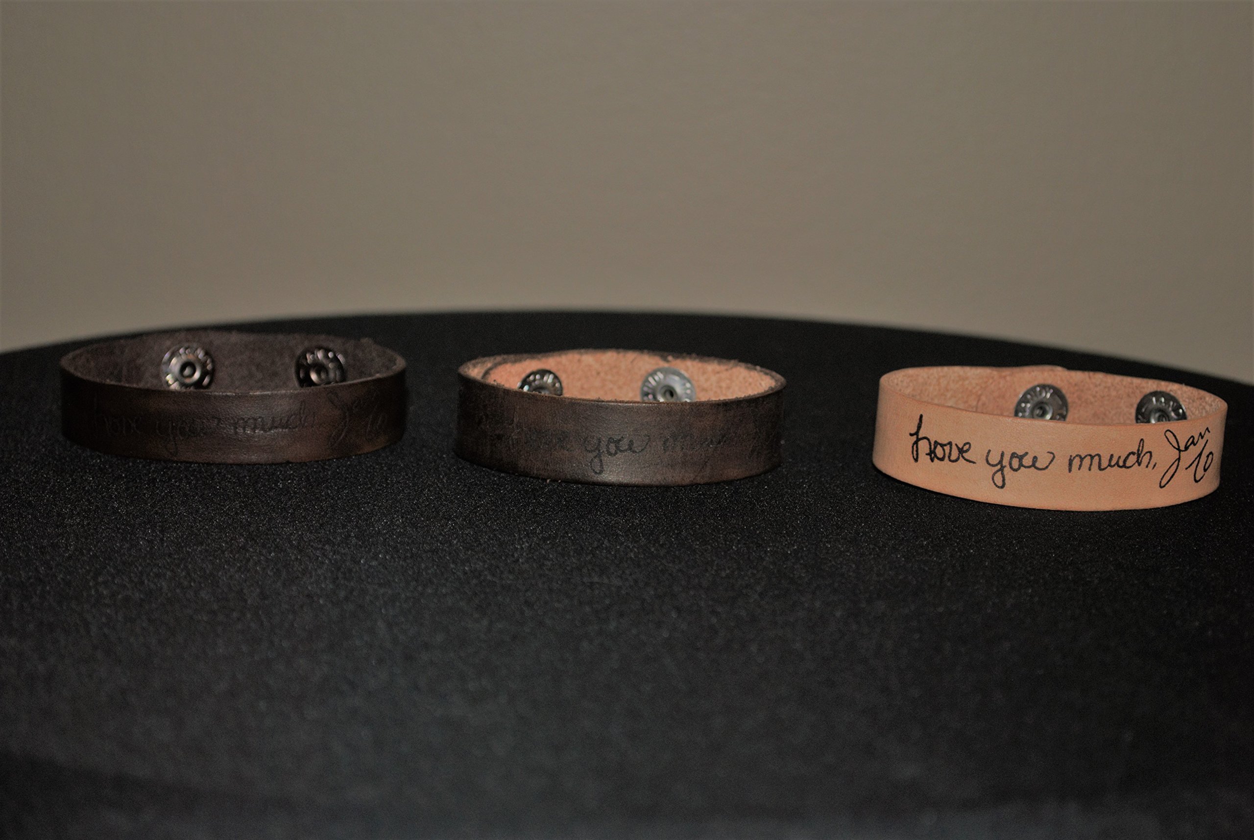 Personalized Laser Engraved Leather Bracelets for Men & Women - Custom Name & Date - Perfect for Anniversaries, Weddings, Gifts & Special Occasions