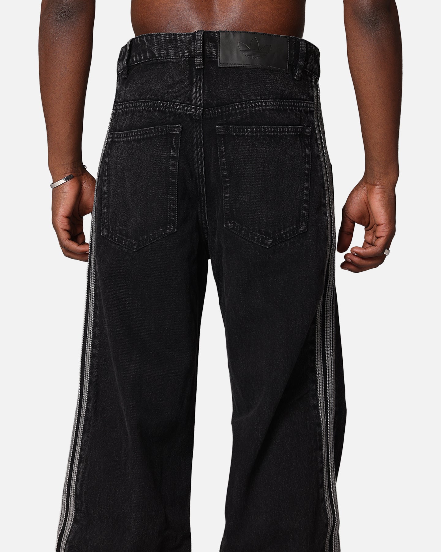 Adidas Adicolor Denim Firebird Pants for Men - True Black | Casual Streetwear & Athletic Joggers for Everyday Wear & Gym