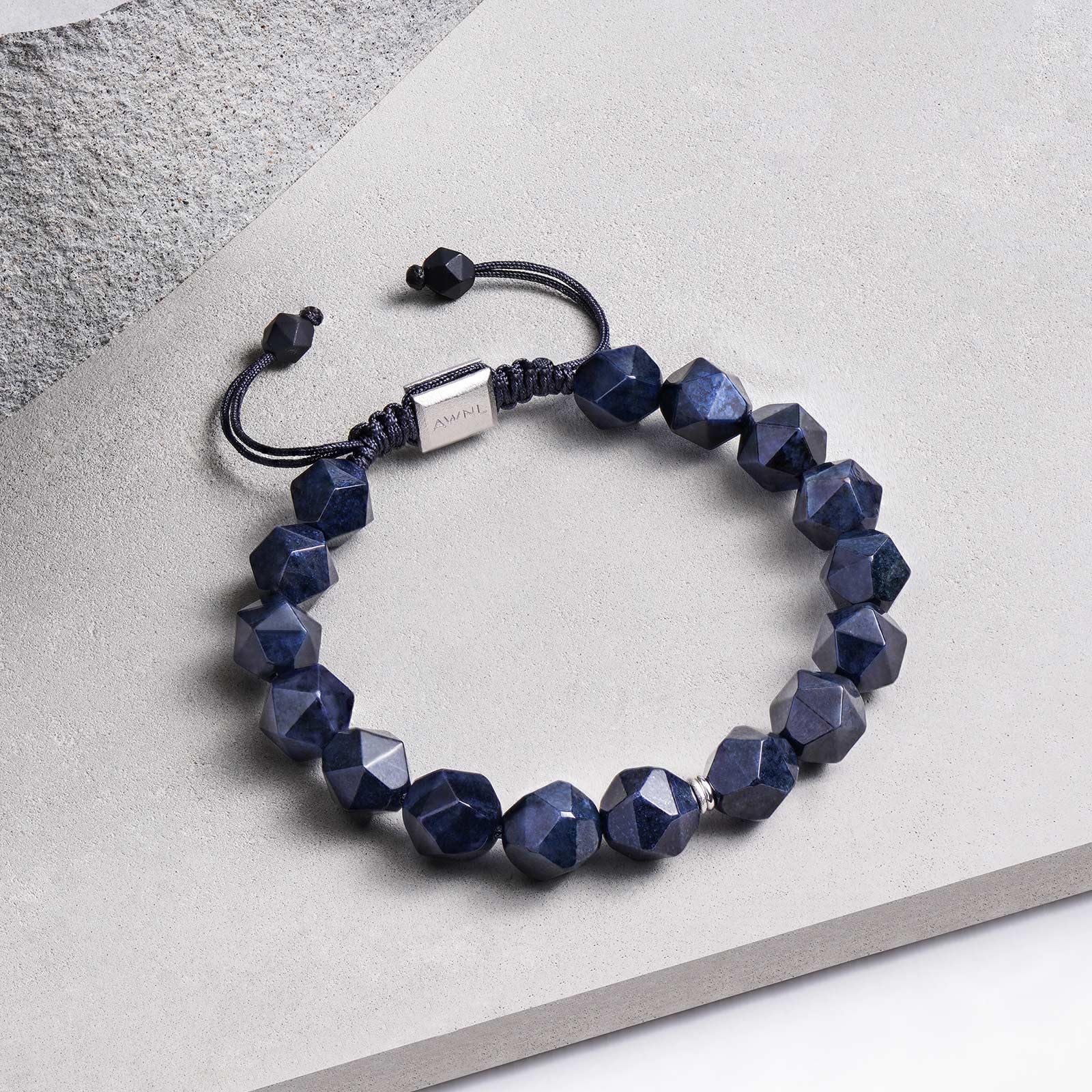 10mm Natural Stone Beaded Bracelet for Men with Sterling Silver Closure - Handmade Braided Beaded Bracelet - Spiritual Healing Jewelry Gift for Boyfriend, Husband, Father - Perfect for Yoga, Meditation & Daily Wear