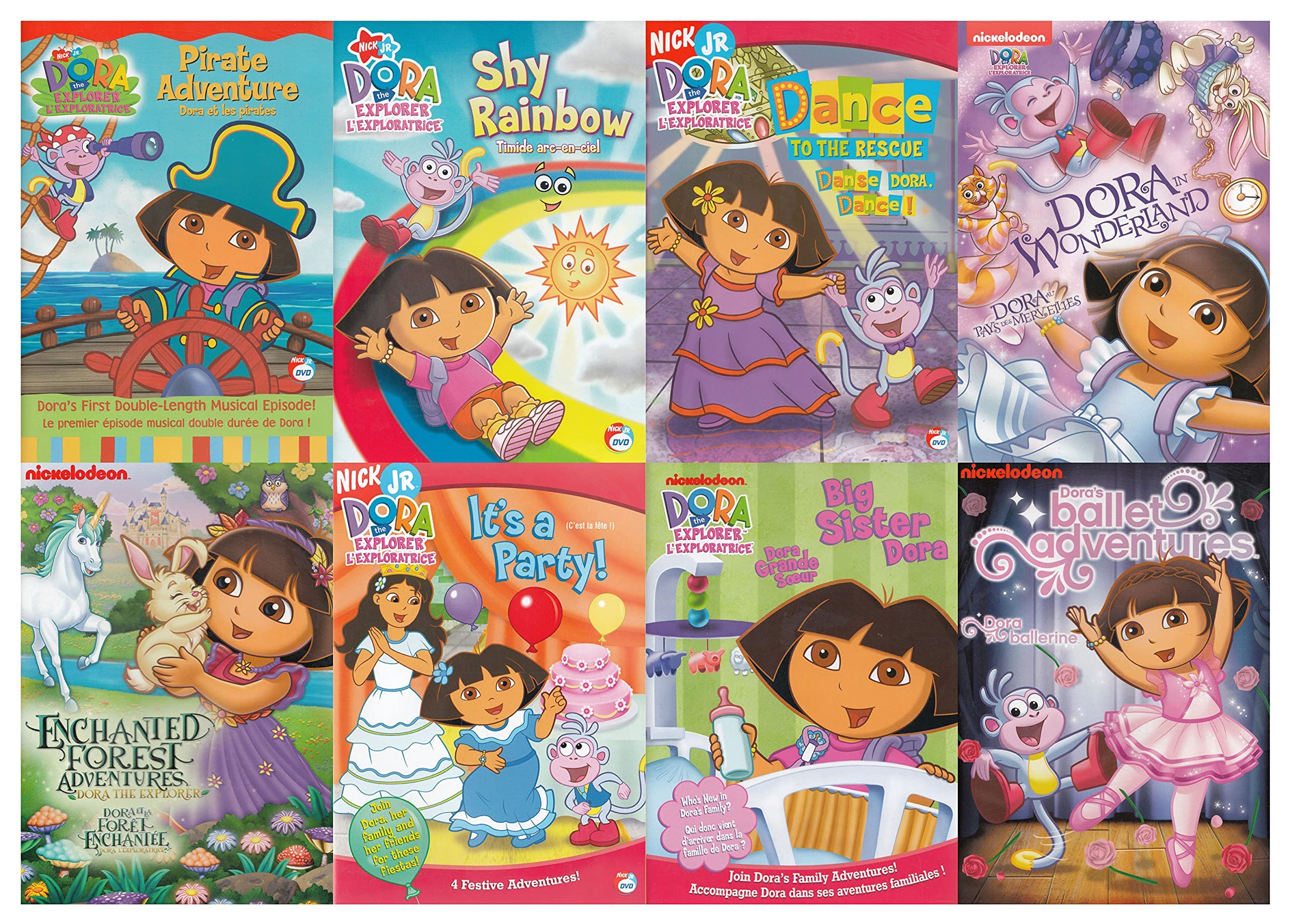 Pirate Adventure & Shy Rainbow Dance To The Rescue - Dora in Wonderland Enchanted Forest Adventures Party Pack with Ballet & Big Sister Episodes | Perfect for Kids' Birthday Gifts & Preschool Learning Activities