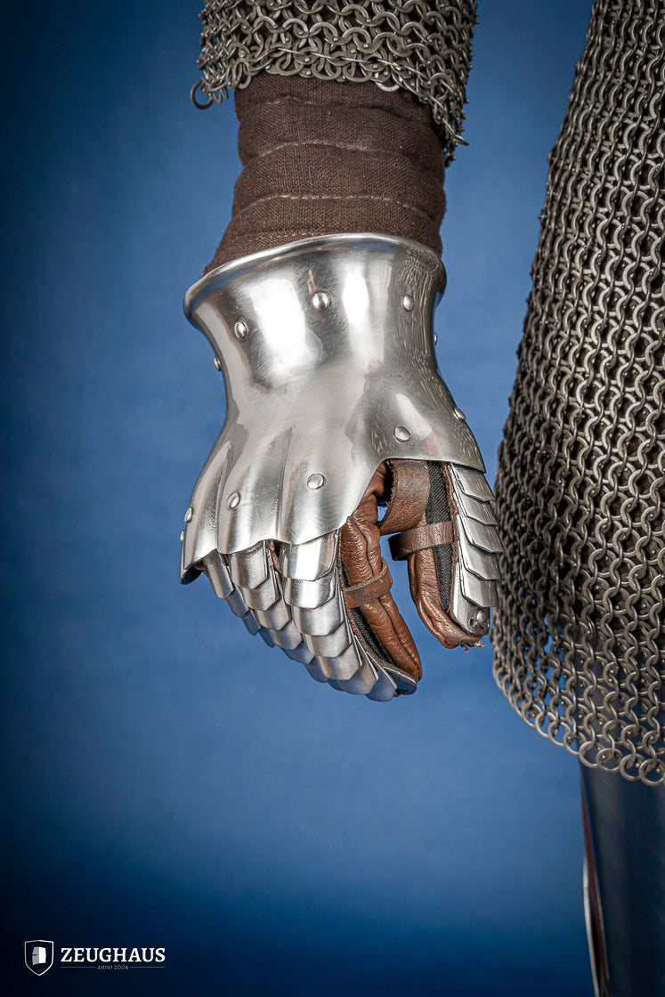 Gauntlets 1350 1415 1.6mm Polished Stainless Steel Gloves - Perfect for Welding, Metalworking & Industrial Safety Protection