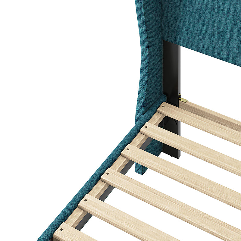 Baotist Upholstered Wingback Platform Bed Frame - Queen Size Modern Bedroom Furniture for Master Bedroom, Guest Room & Apartment