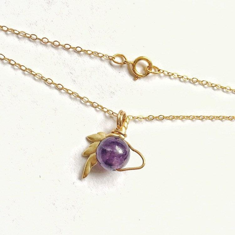14K Gold Filled Amethyst Unicorn Charm Necklace for Women - Elegant Crystal Jewelry Gift for Birthday, Anniversary & Special Occasions