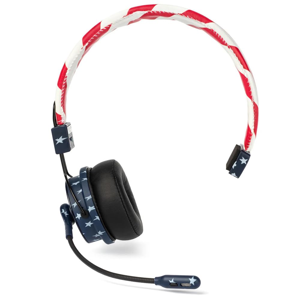 Blue Tiger Elite Ultra Wireless Bluetooth Headset with Noise Cancellation - Bluetooth 5.0 Over-Ear Headphones for Truckers - 60 Hours Talk Time & 1200 Hours Standby - Perfect for Long Haul Driving, Office Work, and Hands-Free Calls