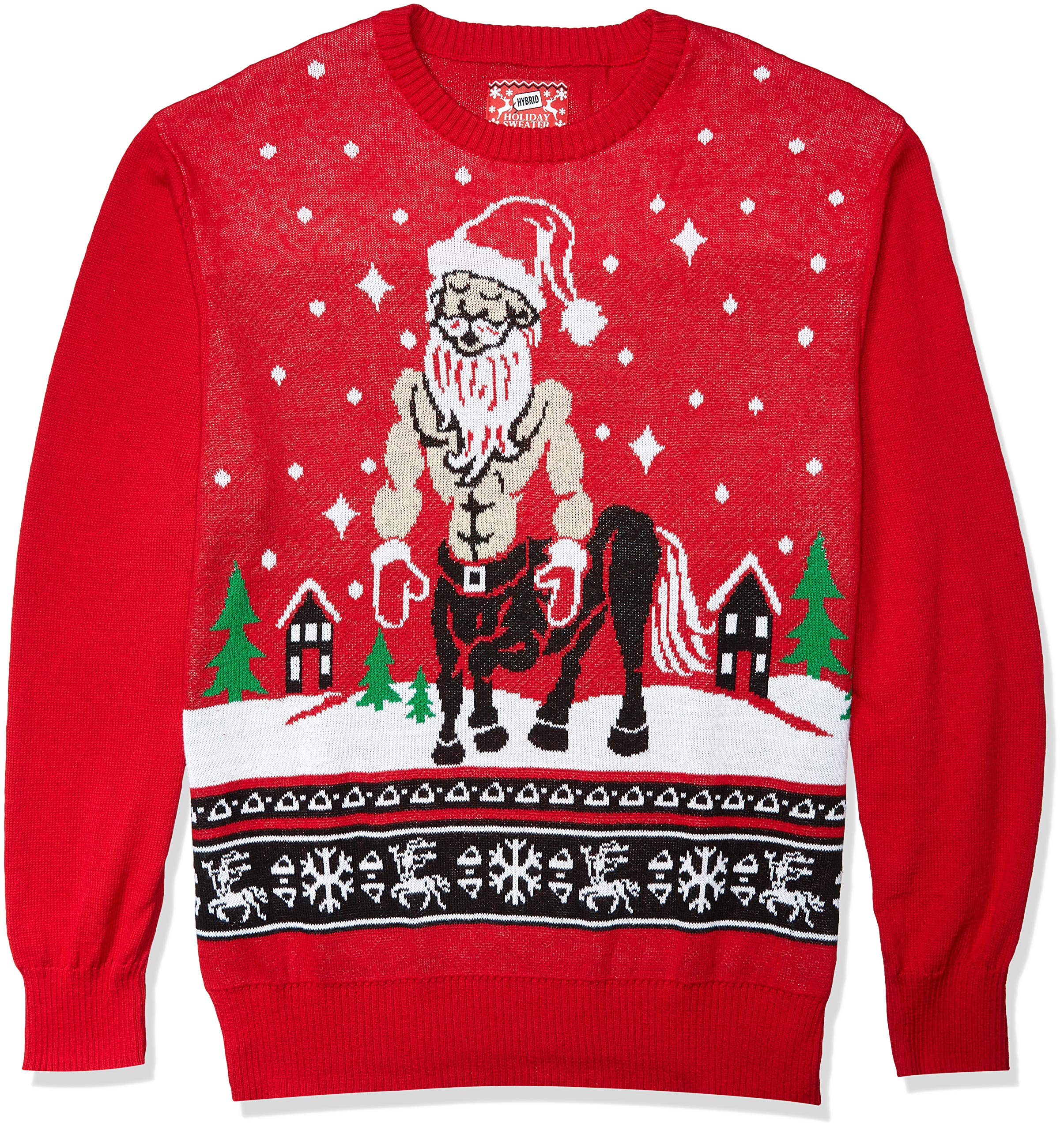Hybrid Apparel Men's Ugly Christmas Sweater - Festive Holiday Pullover for Parties & Family Gatherings