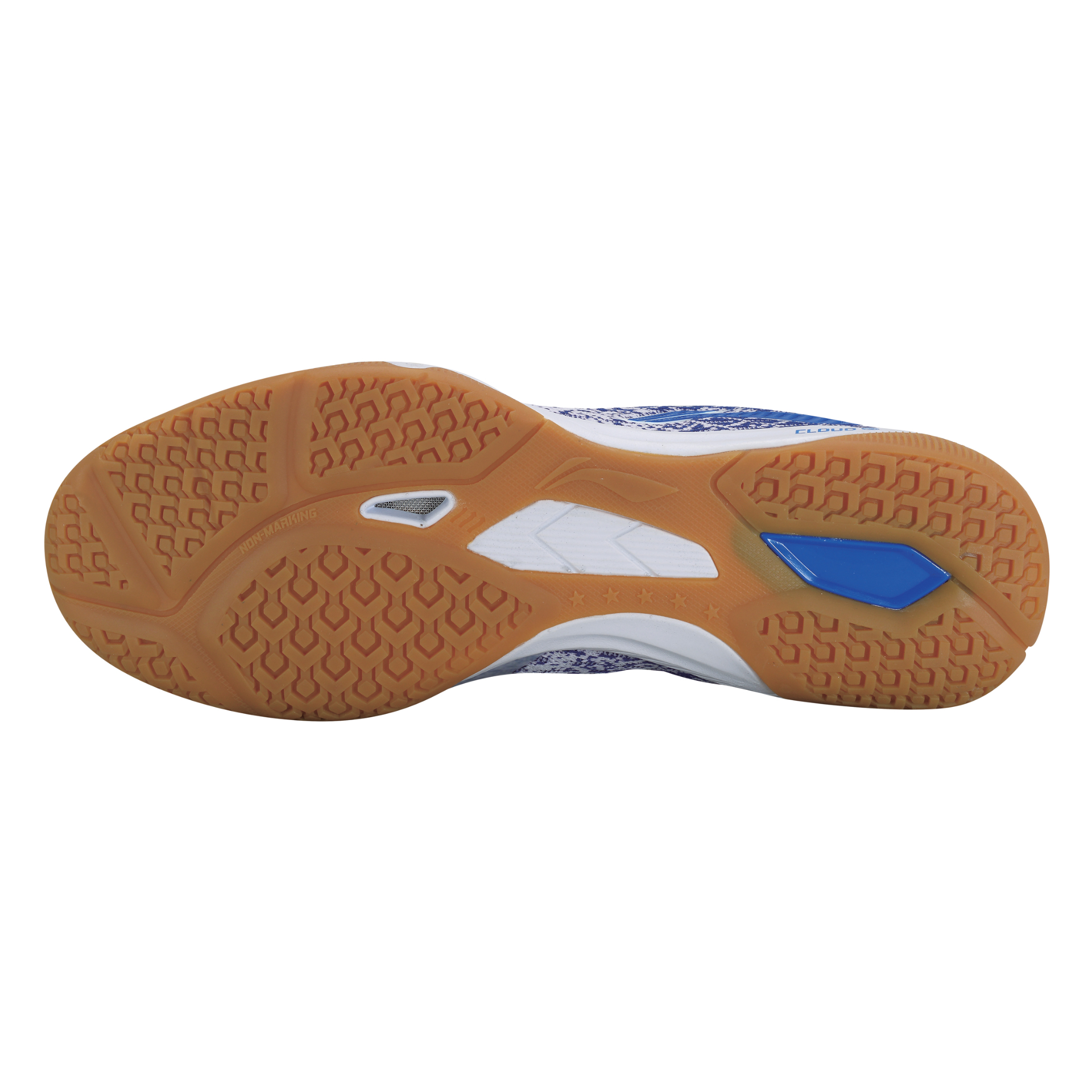 Li Ning Men's Table Tennis Shoes - Lightweight Badminton Shoes for Indoor Sports, White/Crystal Blue APPP003 - Perfect for Table Tennis, Badminton & Squash Court Play