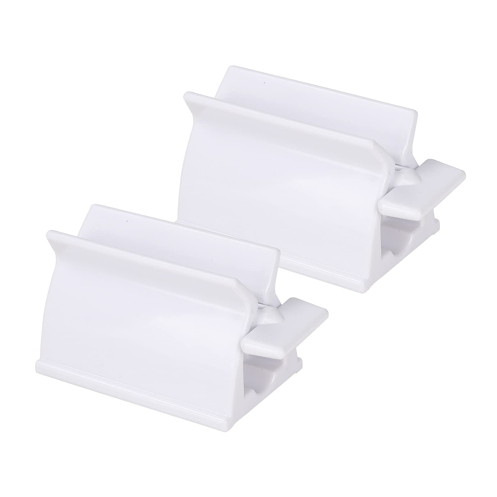 LongFITE Toothpaste Squeezer and Dispenser Stand - 2 Pack Tube Roller for Toothpaste, Cream & Cosmetics - Space Saving Bathroom Organizer for Countertop & Travel