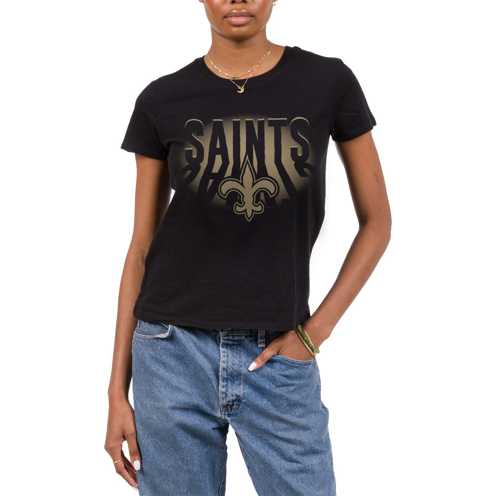 Official NFL Women's Short Sleeve Fan Shirt - Junk Food Clothing x NFL Licensed Apparel - Perfect for Game Day, Tailgating & Football Fan Gifts