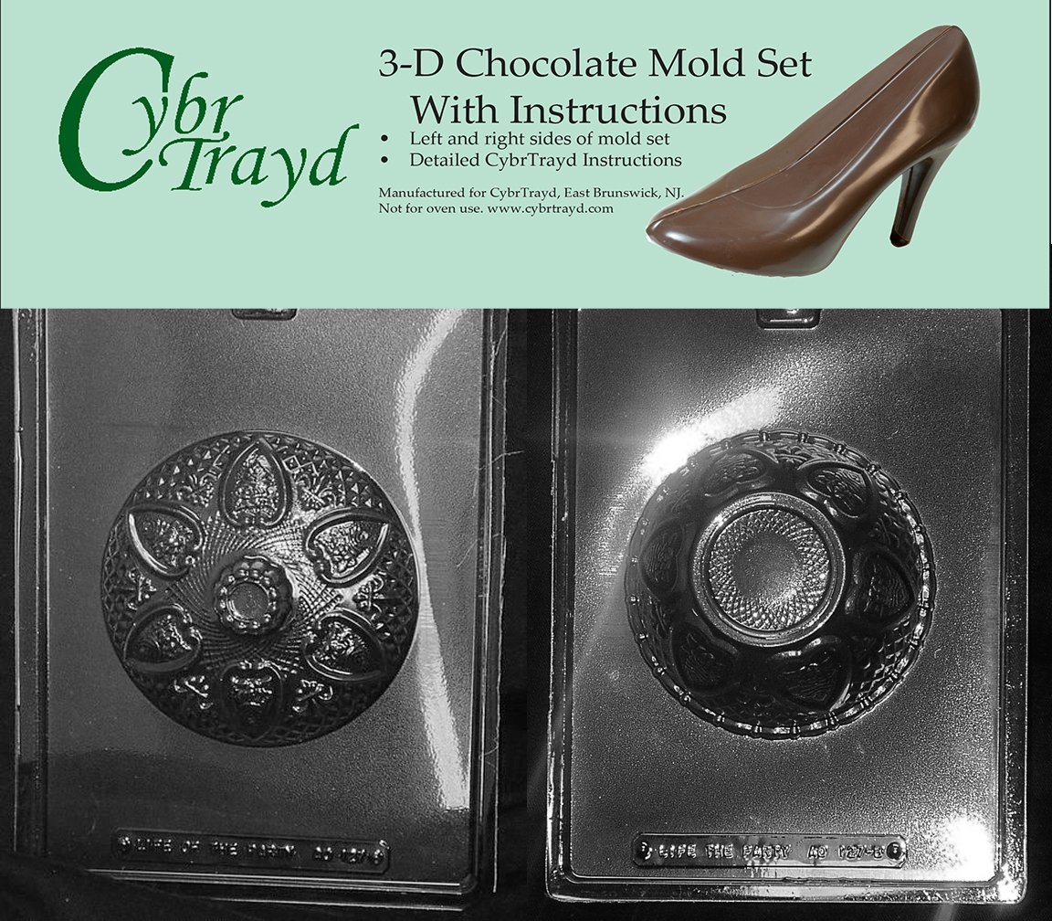 Cybrtrayd Candy Bowl Chocolate Candy Mold Kit - 2 Molds & 3D Chocolate Instructions for DIY Candy Making | Perfect for Holidays, Parties & Gift Giving