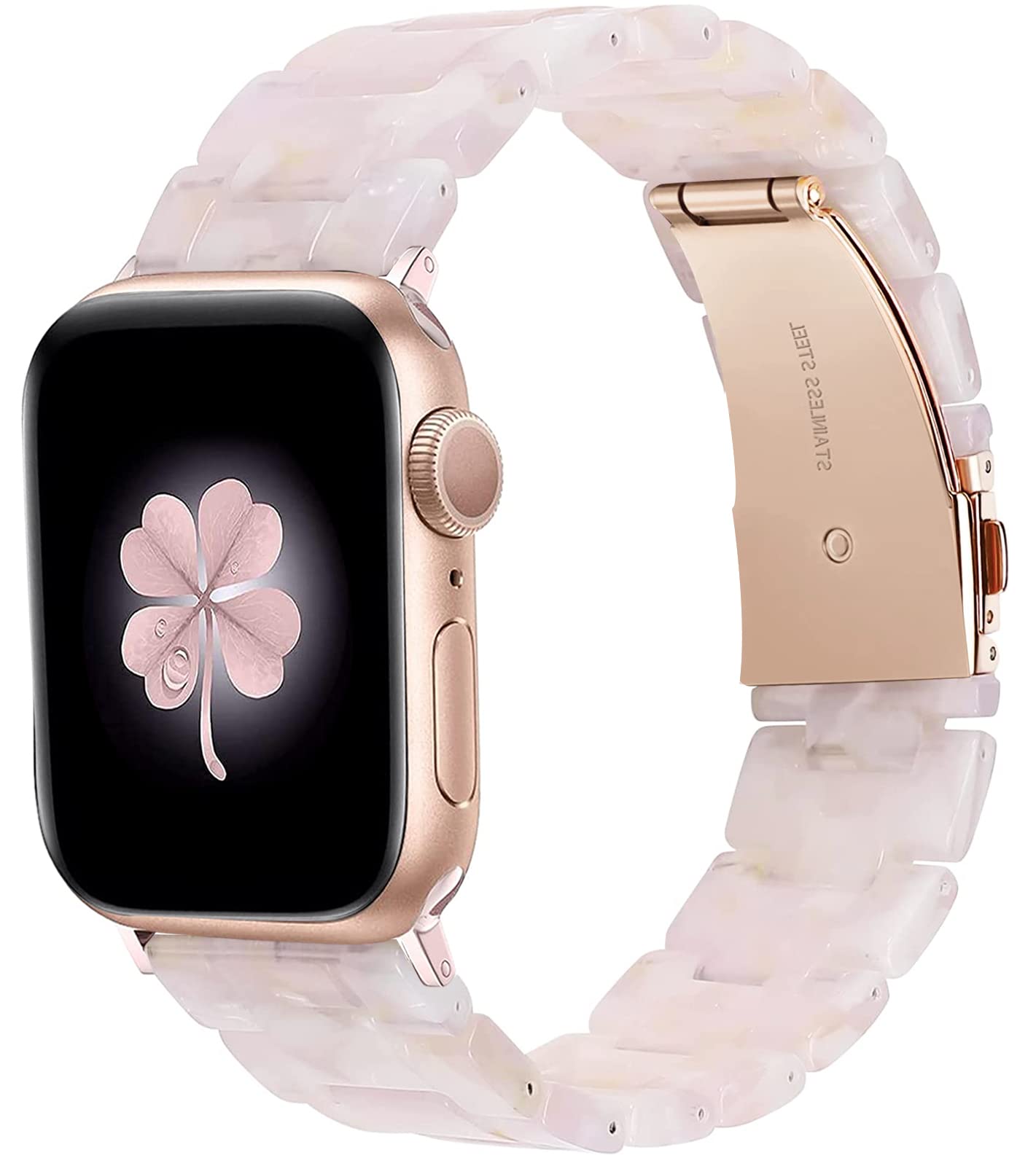 Drevoon Resin Apple Watch Bands Compatible with Series Ultra/8/7/6/5/4/3/2/1/SE - 38mm 40mm 41mm 42mm 44mm 45mm 49mm Lightweight Stylish Wristband Bracelet for Women & Men - Perfect for Workouts, Office & Everyday Wear