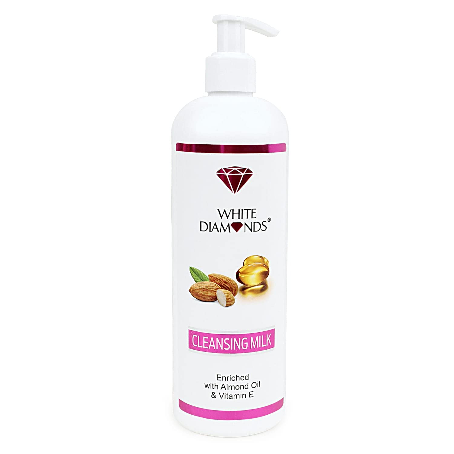 WHITE DIAMONDS Cleansing Milk for Normal to Dry Skin | Deep Cleansing & Soothing Facial Cleanser | 16.9oz (500ml) | Gentle Daily Face Wash for Hydration & Skin Comfort | Perfect for Morning & Night Skincare Routine