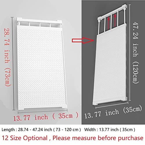 Wall Mounted Adjustable Closet Organizer Shelf - White Space Saving Storage Rack for Kitchen, Wardrobe & Cabinet (28.74-47.24 Inch Length, 13.77 Inch Width) - Perfect for Bedroom, Bathroom & Garage Organization