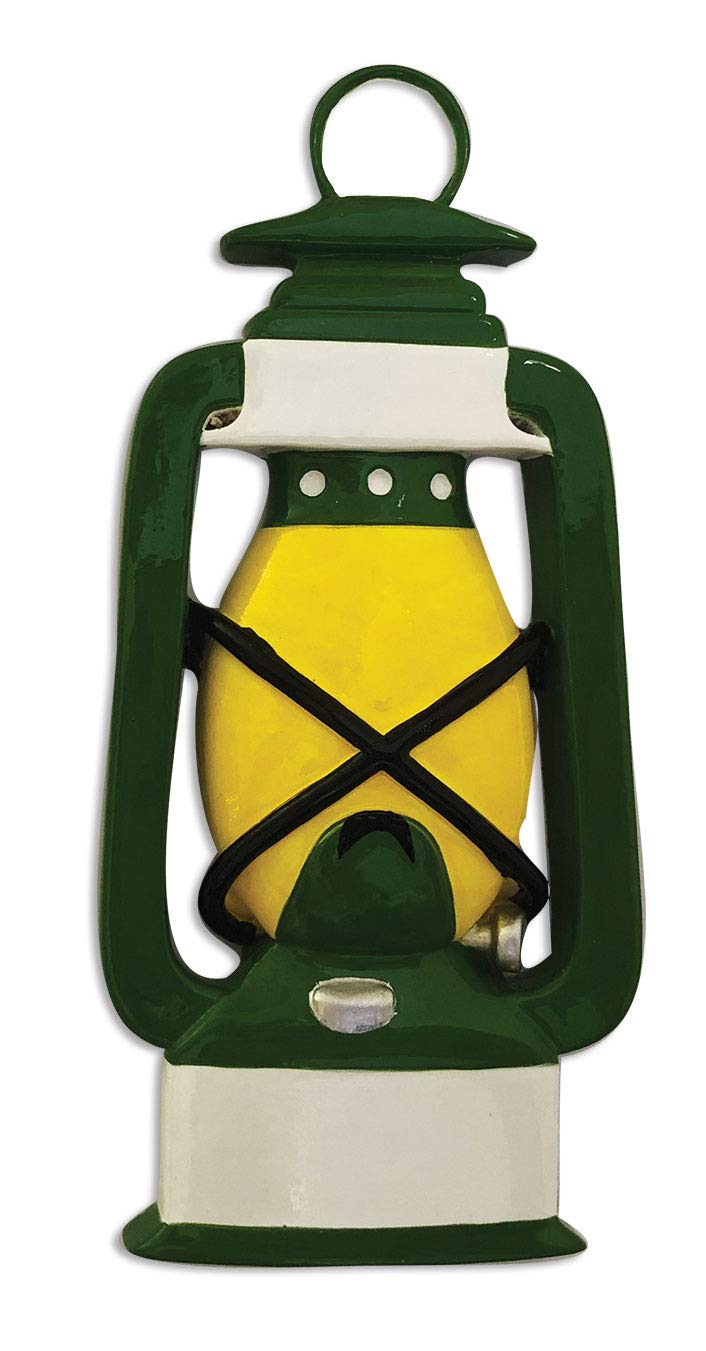 Personalized Christmas Ornament Camping Lantern - Custom Vintage Camping Lantern Ornament for Holiday Decor - Unique Santa-Themed Xmas Tree Decoration for Camping Enthusiasts & Outdoor Lovers