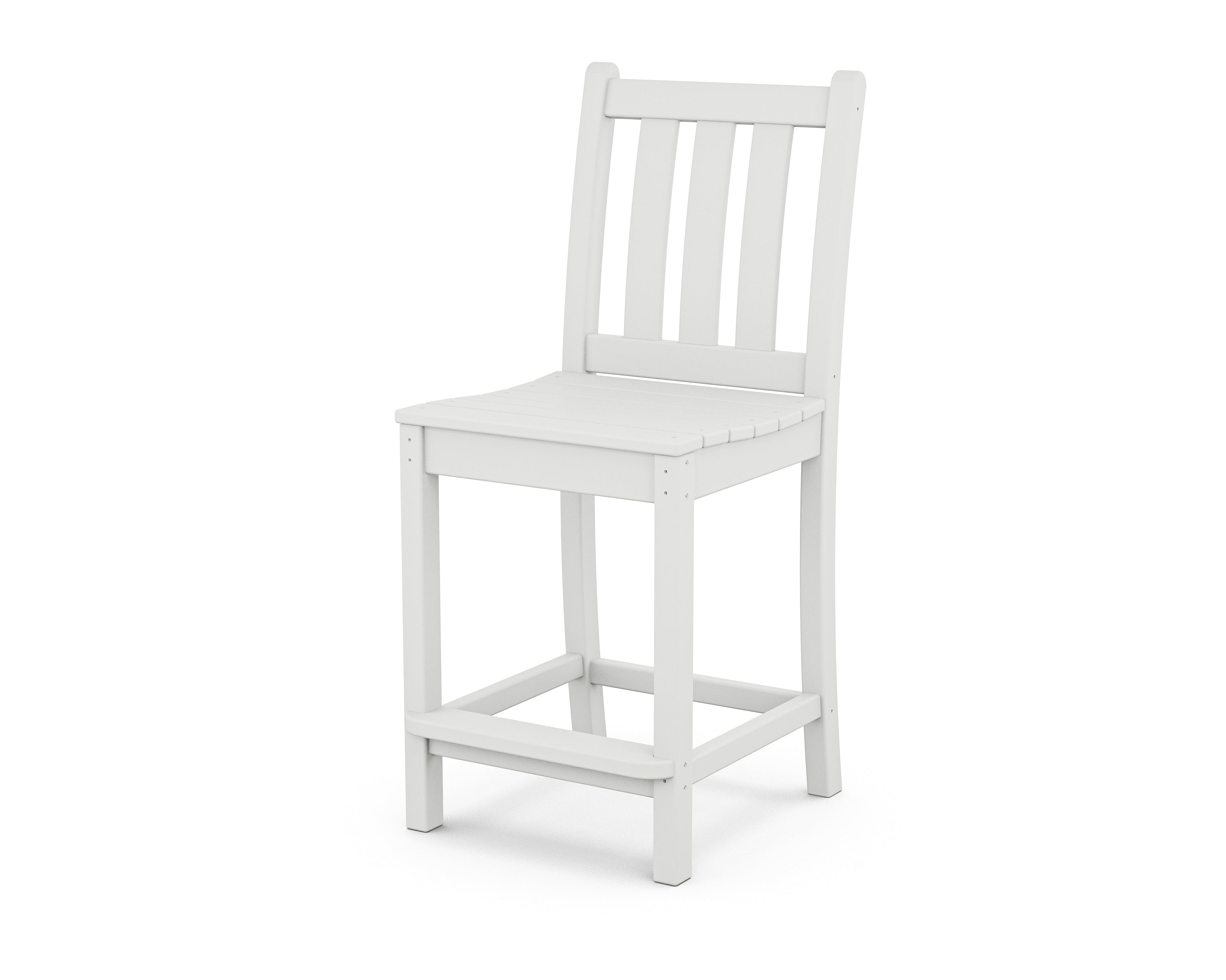 POLYWOOD Traditional Garden Counter Side Chair - Durable Outdoor Dining Chair for Patio, Deck, and Poolside - Perfect for BBQs, Picnics, and Relaxing Outdoors