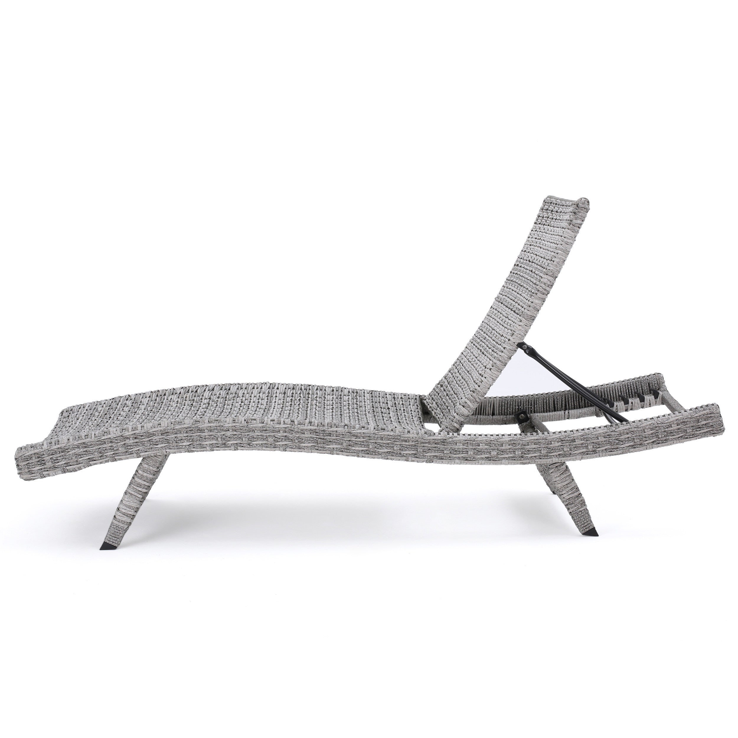 CRETE WICKER CHAISE LOUNGE - Outdoor Patio Furniture, All-Weather Rattan Chaise Lounge Chair for Poolside, Beach, Garden Relaxation
