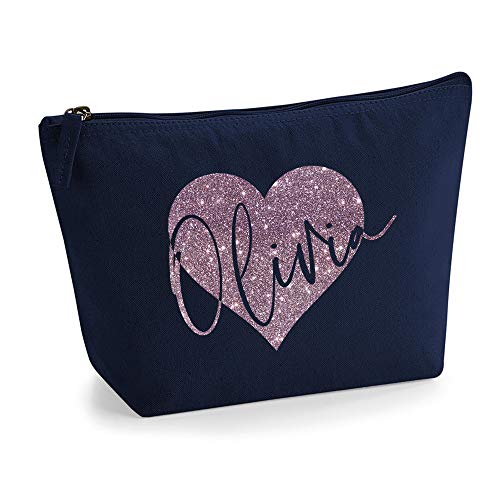 Navy - Rose Gold Glitter