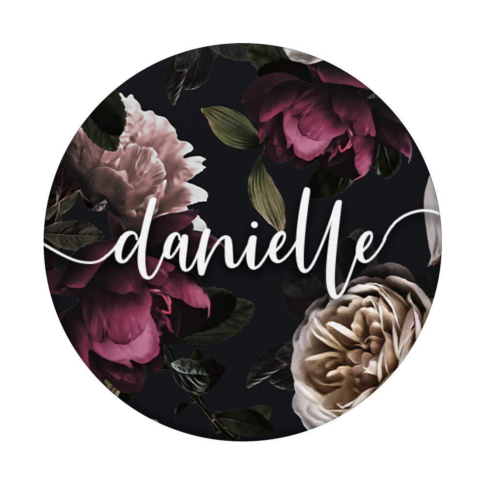 Danielle - Elegant Floral Personalized Girls First Name PopSockets PopGrip | Swappable Phone & Tablet Grip | Perfect Gift for Birthdays, Graduation & Special Occasions