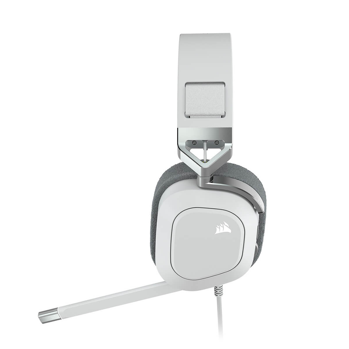 Corsair HS80 RGB USB Gaming Headset - Wireless PC Headphones with Dolby Audio 7.1, Noise-Cancelling Mic, Memory Foam Ear Cushions - White - Perfect for Competitive Gaming & Streaming