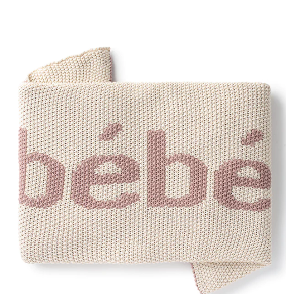 DOMANI HOME BEBE Knit Baby Blanket - Ultra Soft Organic Cotton, Breathable & Lightweight (One Size) - Perfect for Nursery, Swaddling, Stroller & Gift Giving