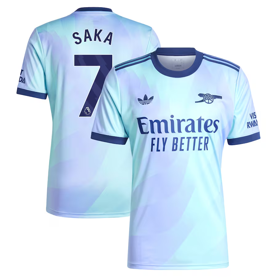 Adidas Arsenal Third Jersey 2024/25 - Bukayo Saka Authentic Football Shirt for Men | Matchday & Fan Wear | Perfect for Games, Training & Soccer Enthusiasts